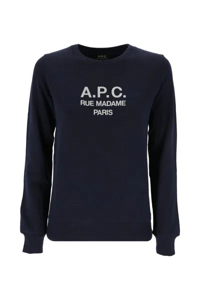 Apc A.p.c. Sweatshirt In Marine