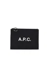 Apc Tokyo Blue Cotton Clutch Bag In Blue