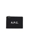 Apc Tokyo Blue Cotton Clutch Bag In Blue