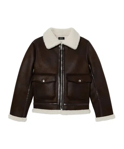 Apc Tommy Jacket In Brown