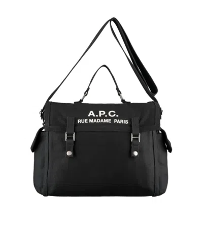 Apc A.p.c. Men Shoulder Bag With Logo In Black