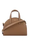 Apc A.p.c. Tote Demi Lune Small In Brown