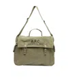 A.p.c. Shoulder Bag Logo Adjustable Strap Top Handle In Green