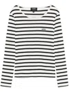 Apc A.p.c. T-shirt "caroll" In Tat Ecru Noir