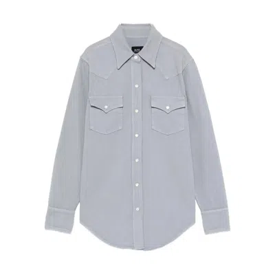 Apc Flap-pockets Shirt In Blue