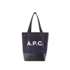 Apc A.p.c. Axel Small Denim Tote Bag In Blue