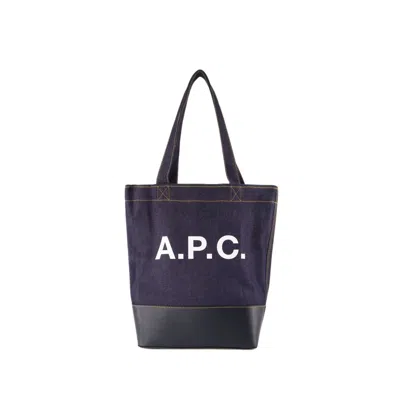 APC A.P.C. TOTE AXEL - COTTON - BLUE
