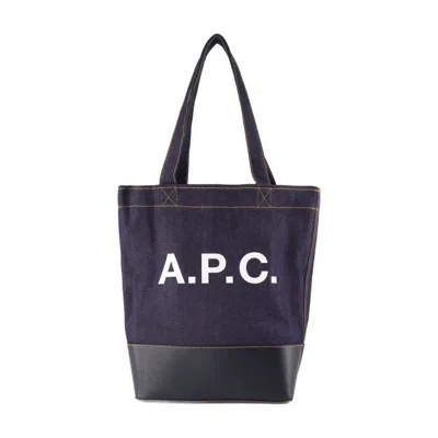 Apc Entire Studios Black Cotton Oversize T-shirt In Blue