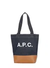 Apc A.p.c. Axel Small Denim Tote Bag In Blue