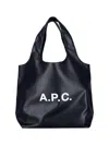 A.p.c. A. P.c. Structured Polyurethane Shoulder Bag In Black