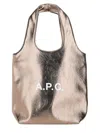 Apc A.p.c. Silver Synthetic Leather Small Ninon Shopping Bag In Multi