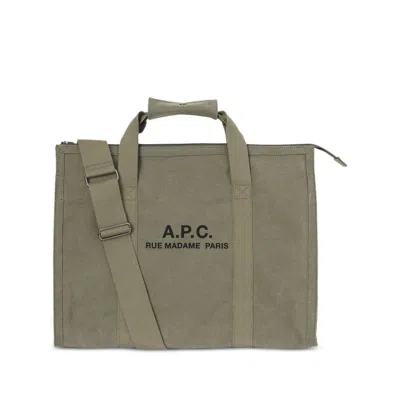 Apc A.p.c. Tote Bags In Green
