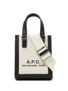 Apc White Camille 2.0 Canvas Crossbody Bag In White