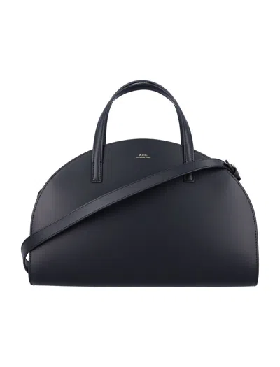 Apc A.p.c. Curved Silhouette Tote Bag In Black
