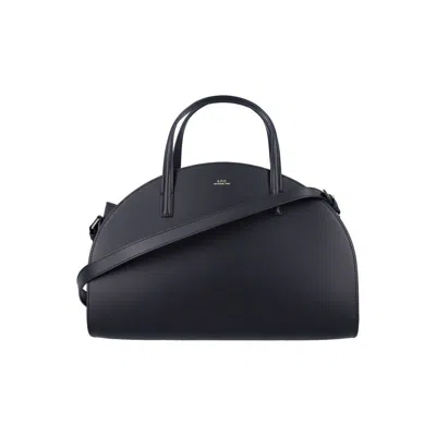A.p.c. Tote Demi Lune Black Cow Leather
