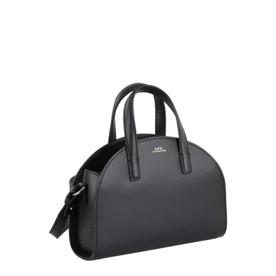 Apc A.p.c. Tote Demi Lune Small In Black