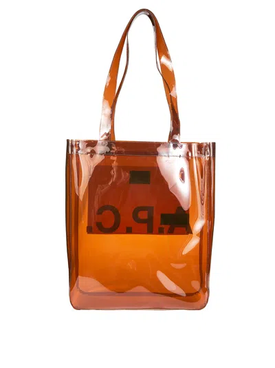 Apc A.p.c. Tote Handbag Mini Lou In Brown