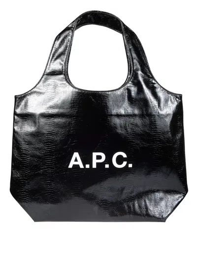 Apc A.p.c. Tote Handbag Mini Ninon In Black