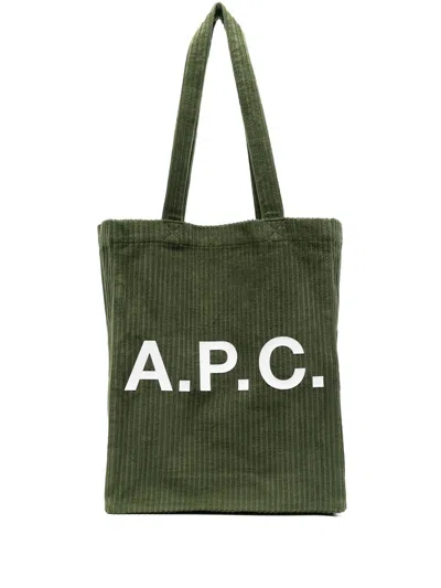 Apc A.p.c. Tote Lou Bags In Kai Forest Green