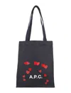 Apc Lou Blondie Canvas Tote Bag In Indigo