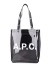 Apc A.p.c. Small Lou Glossy Pvc Tote Bag In Black