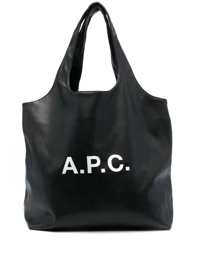 Apc A.p.c. Tote Ninon Black Shopper Bag