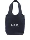 Apc A.p.c. Small Ninon Denim Tote Bags In Blue