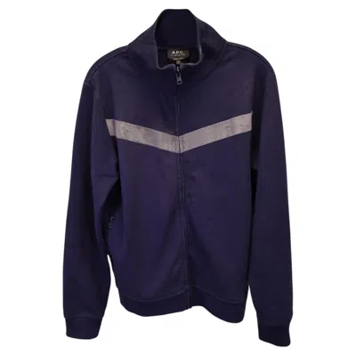 Pre-owned A.p.c. Track Jessy Jacket In Navy Blue Cotton