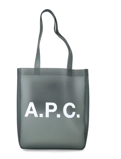 Apc A.p.c. Transparent Lou Tote In Blue