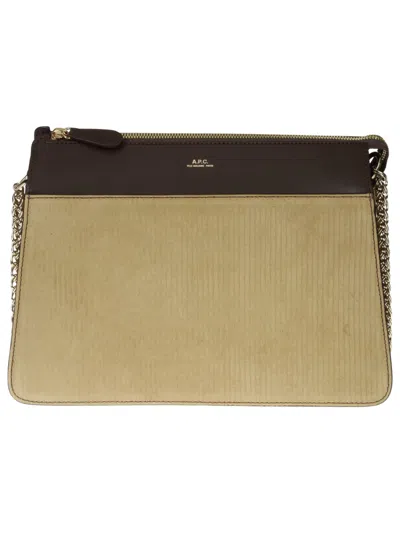 APC A.P.C. TRAPEZOIDAL BAG IN VEGETABLE-TANNED LEATHER