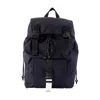 A.p.c. Technical Nylon Backpack With Flap Closure In Black