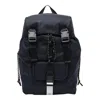 Apc A.p.c. Technical Nylon Backpack With Flap Closure In Blue