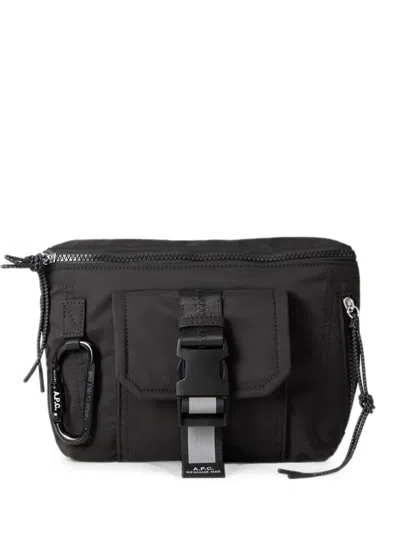 A.p.c. Treck Buckle-fastening Carabiner Belt Bag In Black