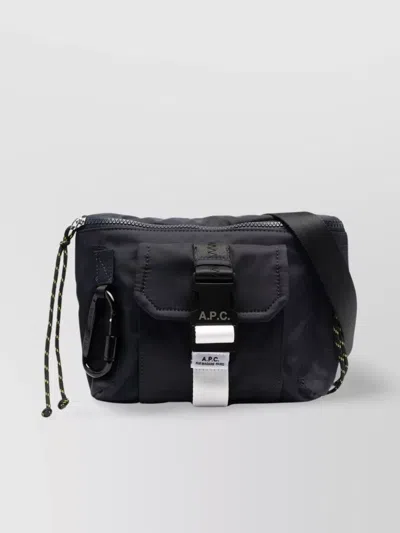 Apc Logo-patch Belt Bag In Black