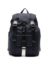 A.p.c. Technical Nylon Backpack With Flap Closure In Black