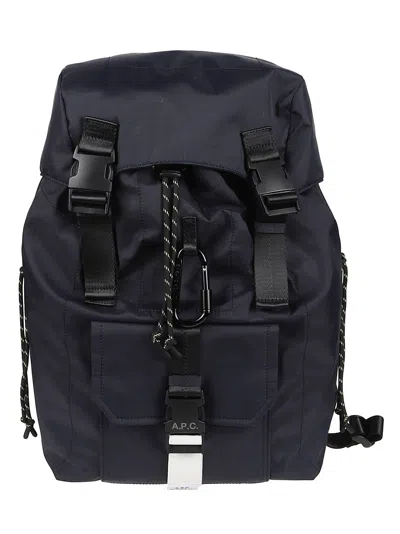 A.p.c. Trek 2.0 Flap-top Polyamide Backpack In Blue