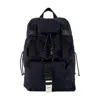 Apc A.p.c. Navy Blue Backpack With Flap Closure And Logo Applique