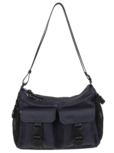 A.p.c. Trek Flap-pocket Polyamide Shoulder Bag In Black