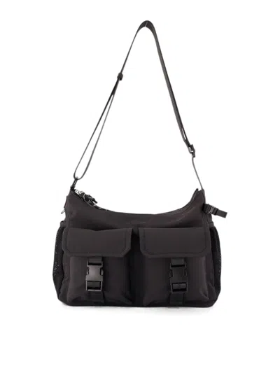 A.p.c. Trek Front-pockets Shoulder Bag In Black