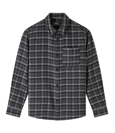 Apc Trek Overshirt In Lad - Charcoal Gray