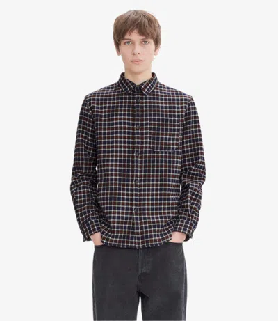 Apc Trek Overshirt S Dark Navy Blue In Gray