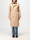 Apc Trench Coat A.p.c. Woman Color Beige In Beige