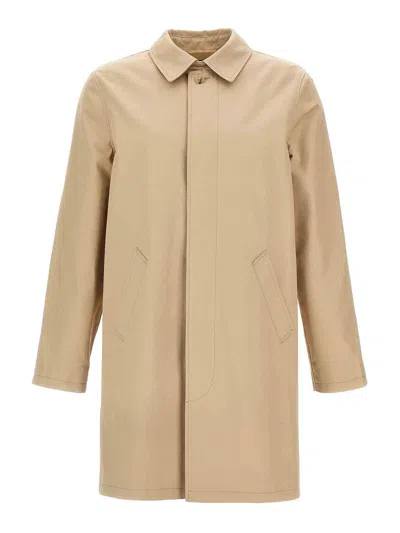 A.p.c. Mens Ville Cotton Raincoat In Neutral