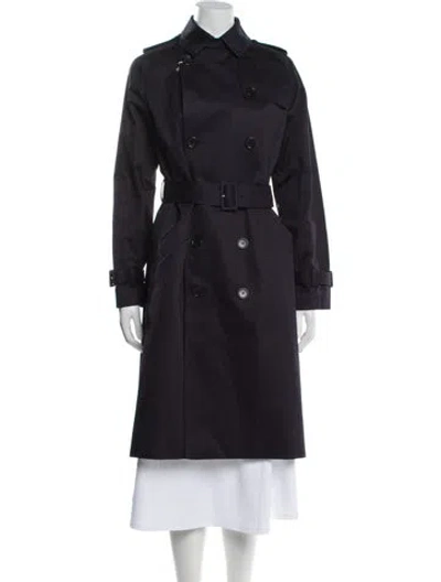 Pre-owned Apc Trench Coat In Blue