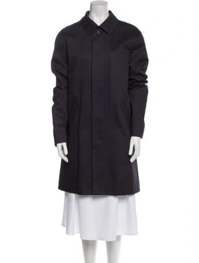 Pre-owned Apc Trench Coat In Blue