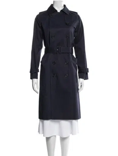 Pre-owned A.p.c. Trench Coat In Blue