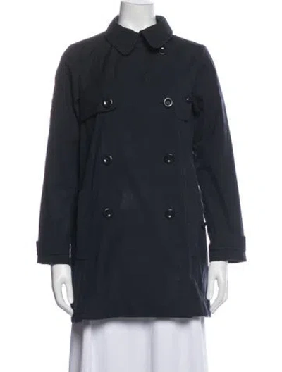 Pre-owned A.p.c. Trench Coat In Blue