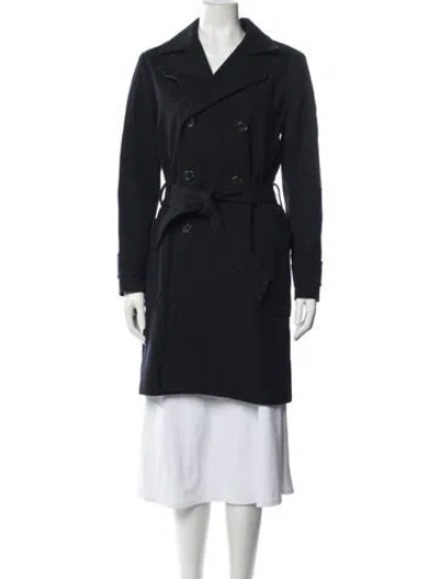 Pre-owned A.p.c. Trench Coat In Blue