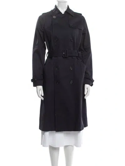 Pre-owned A.p.c. Trench Coat In Blue