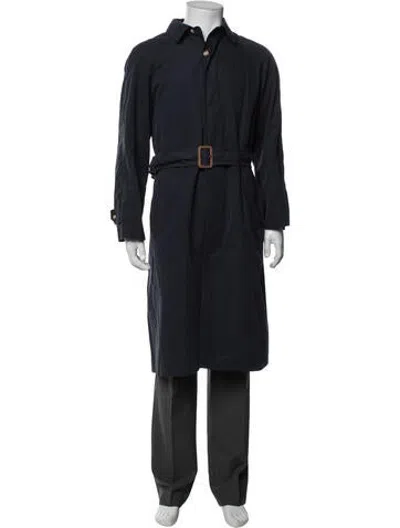 Pre-owned A.p.c. Trench Coat In Blue
